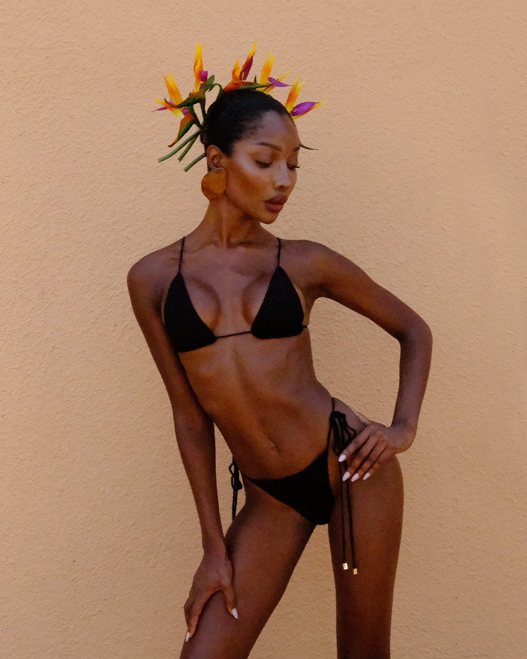 Sol Triangle Bikini Top | Noir Crochet