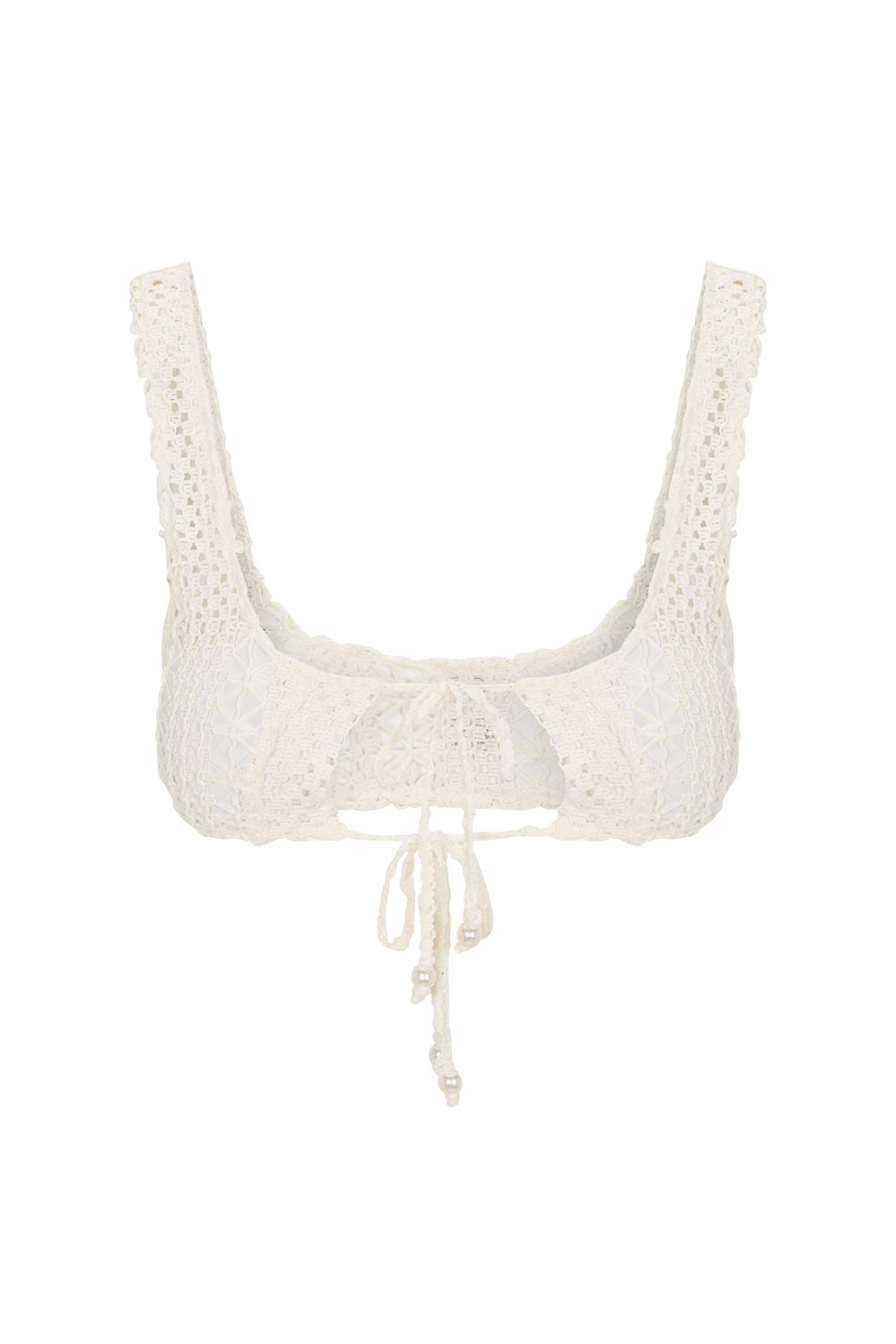 Chica Bralette Top | Beige Crochet