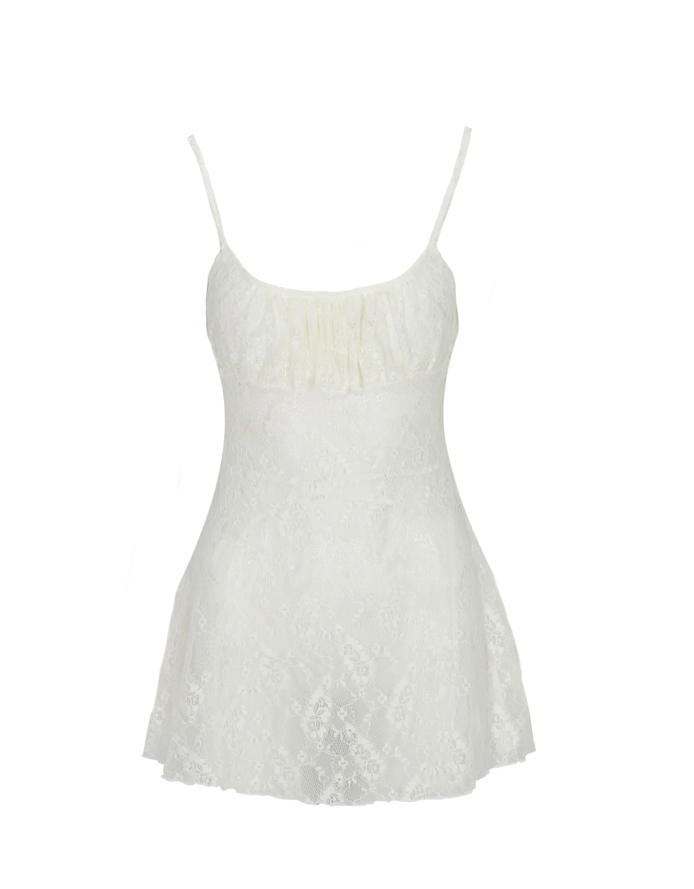 Bisou Babydoll Dress Ivory Lace X-LARGE Bisou Babydoll Dress Ivory Lace X-LARGE