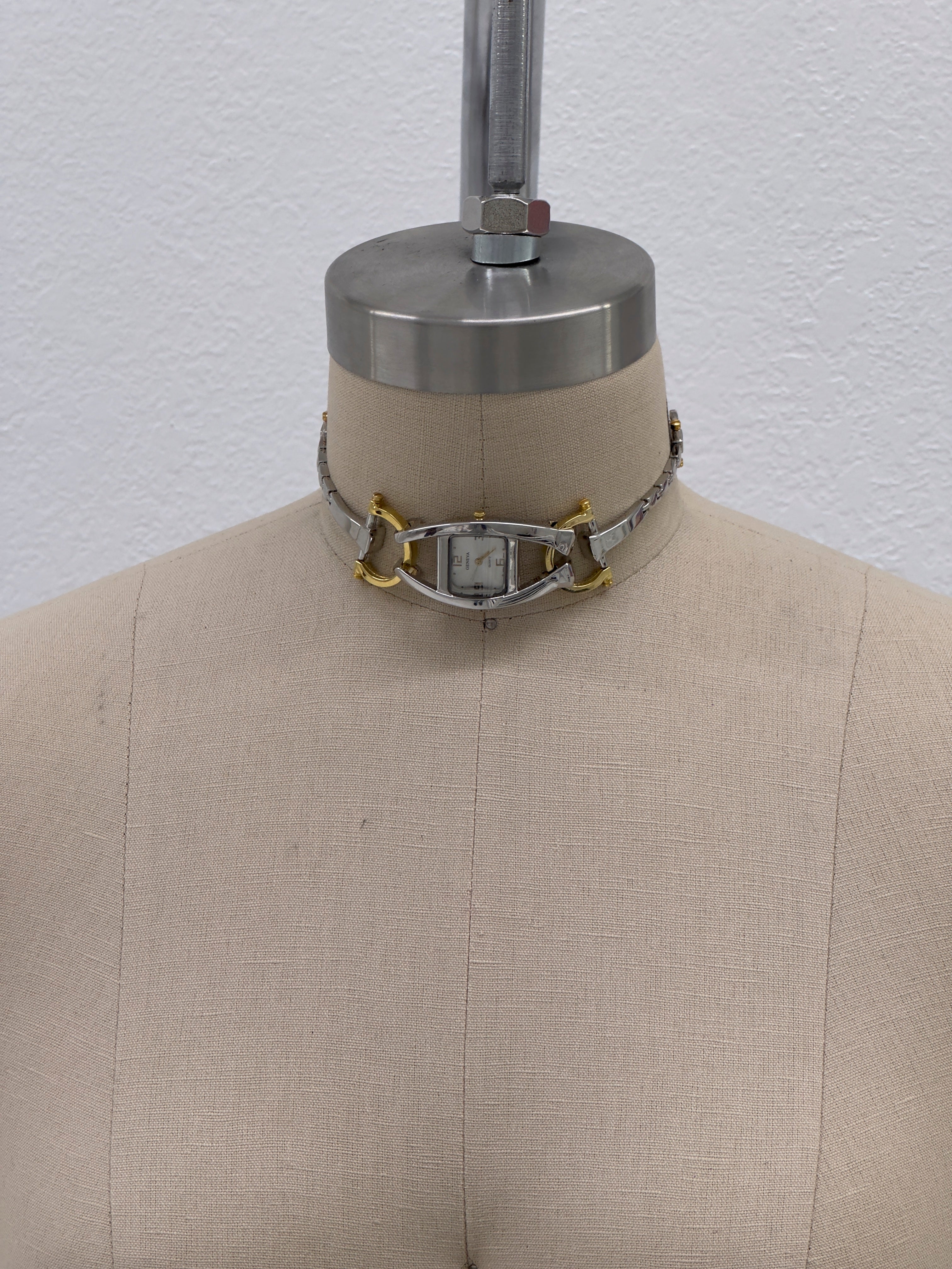 TWO TONE HORSE BIT WATCH | REWORK NECKLACE