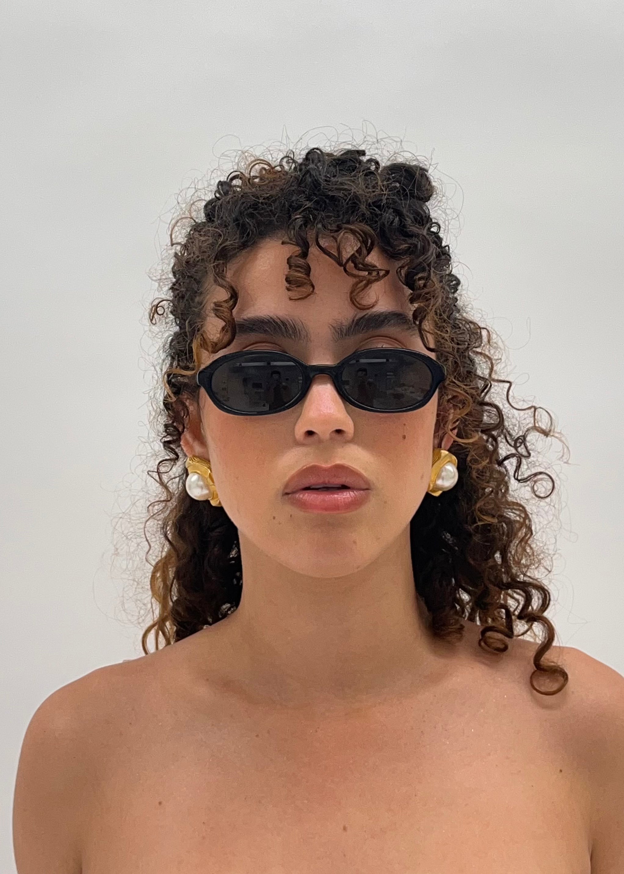 SQUARE GOLD & PEARL | EARRINGS