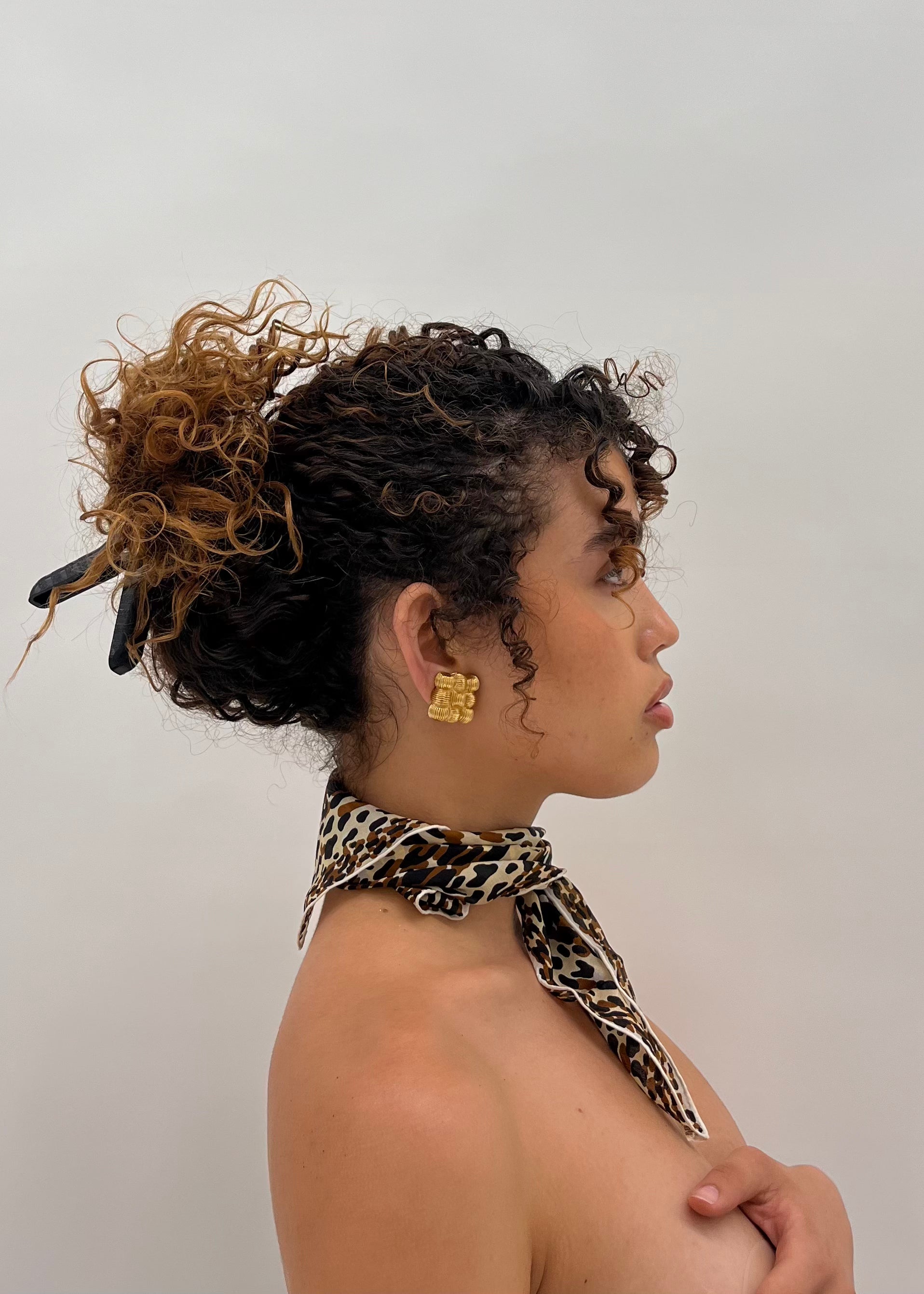 SQUARE WOVEN GOLD | EARRINGS