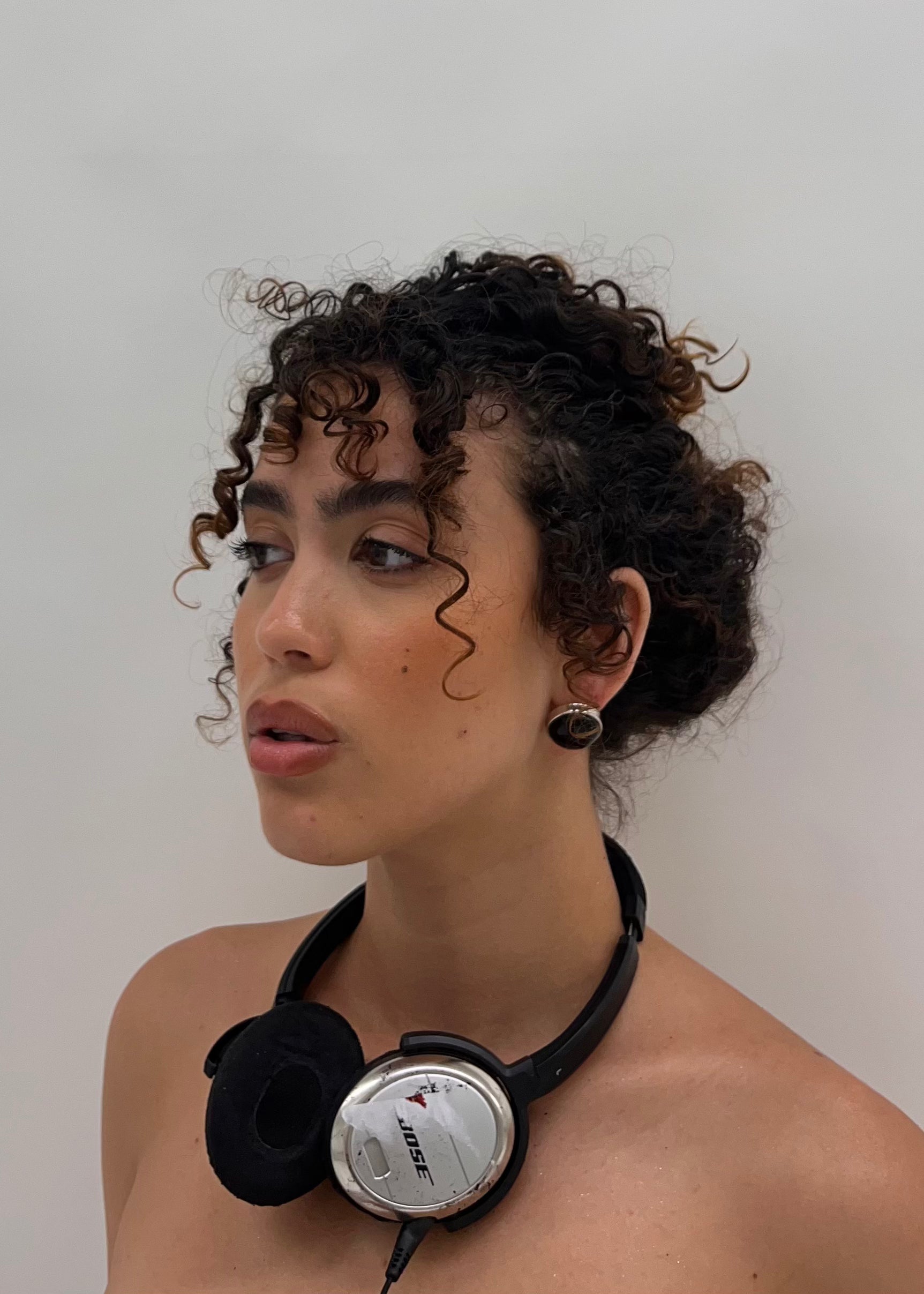 CIRCLE SILVER & BLACK | EARRING