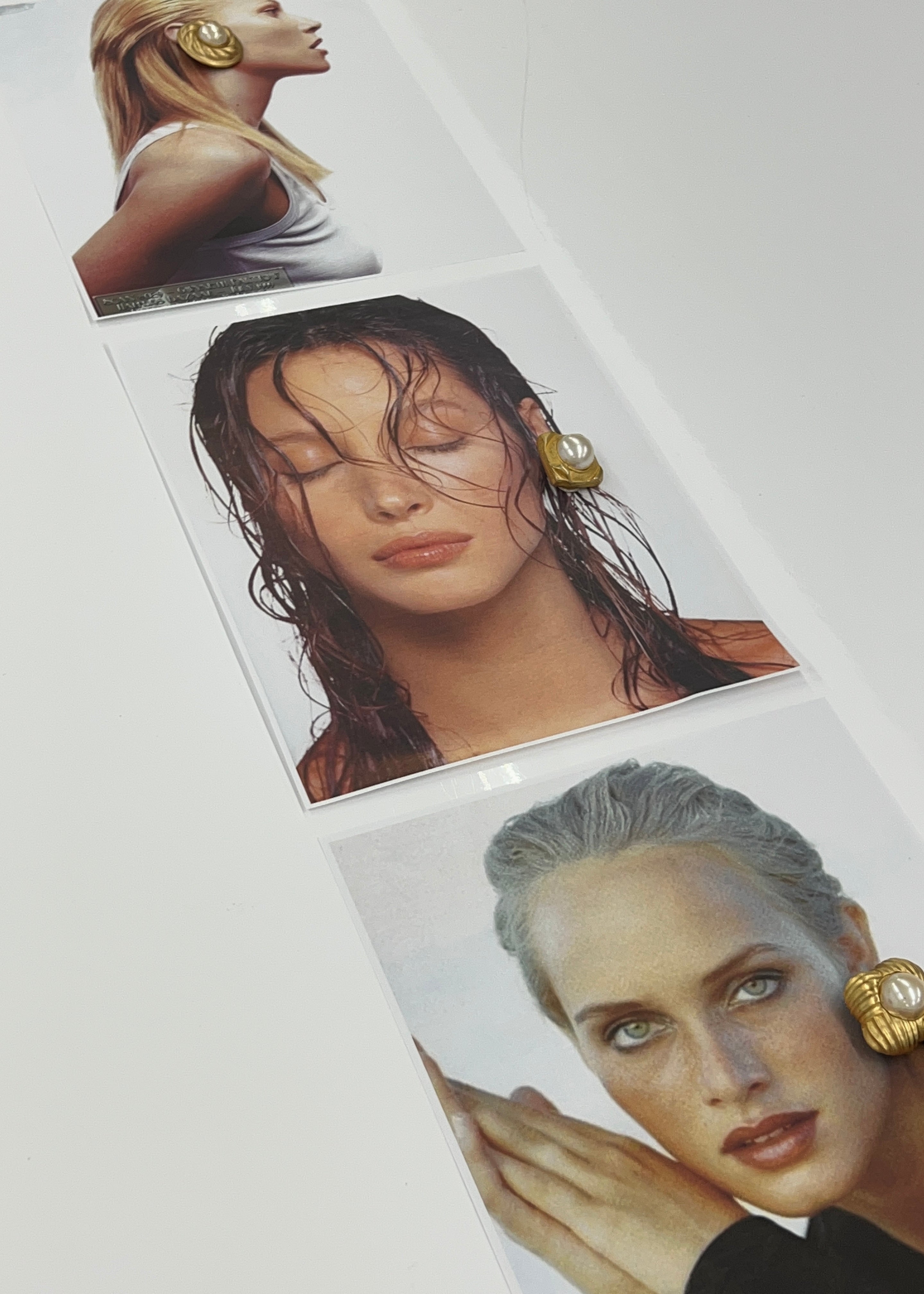 SQUARE GOLD & PEARL | EARRINGS