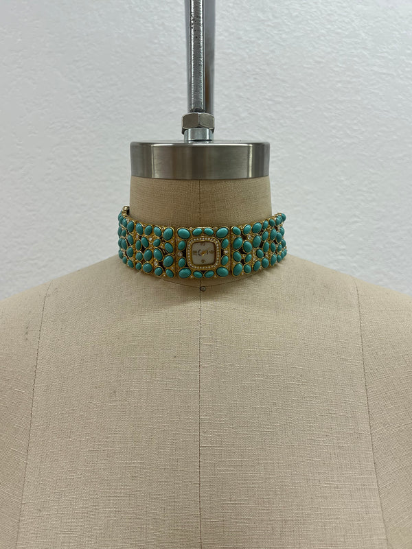 THICK TURQUOISE STONE | REWORK NECKLACE