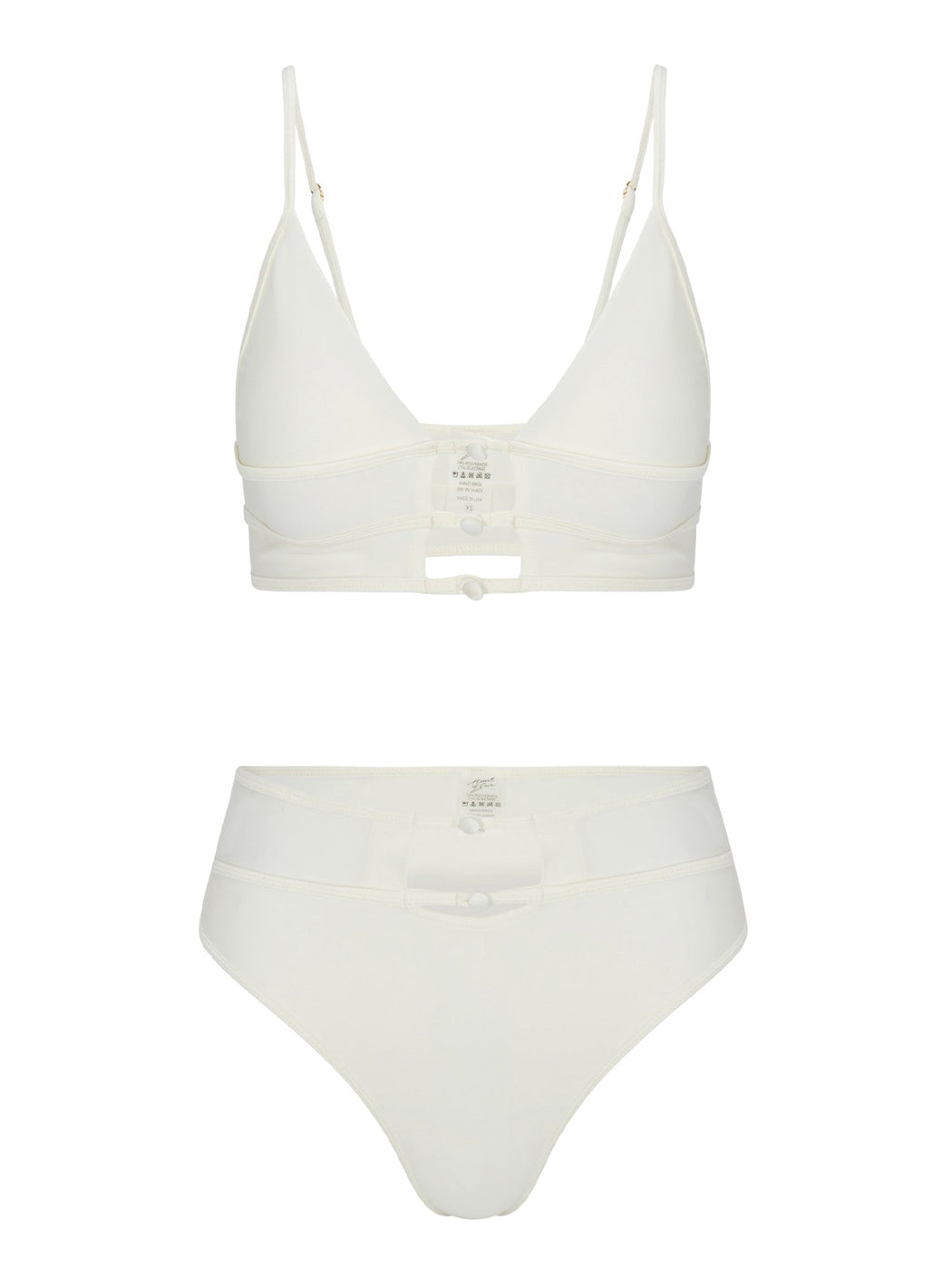 Tropez High-Waisted Bikini Bottom | Ivory