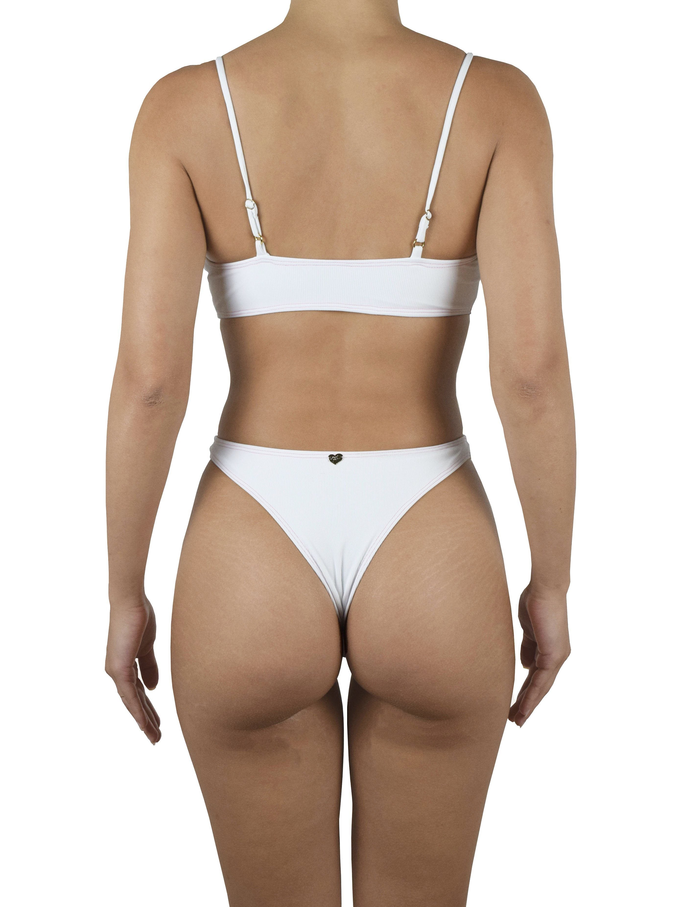 BABYGIRL RIBBED BIKINI BOTTOM | WHITE Bikini Bottom Heart Of Sun Swim