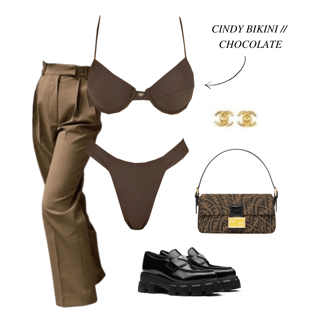 CINDY BIKINI TOP | CHOCOLATE Bikini Top Heart Of Sun Swim