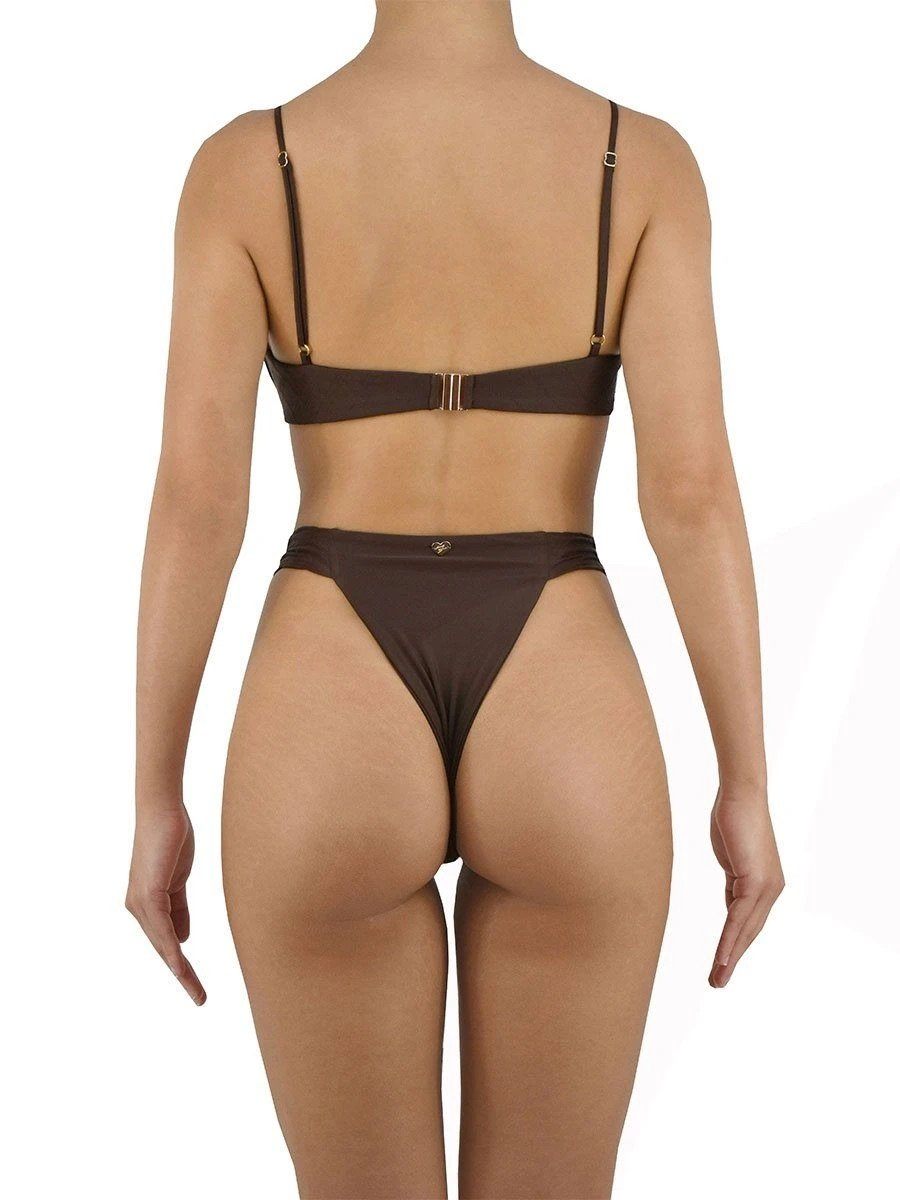 CINDY BIKINI TOP | CHOCOLATE Bikini Top Heart Of Sun Swim