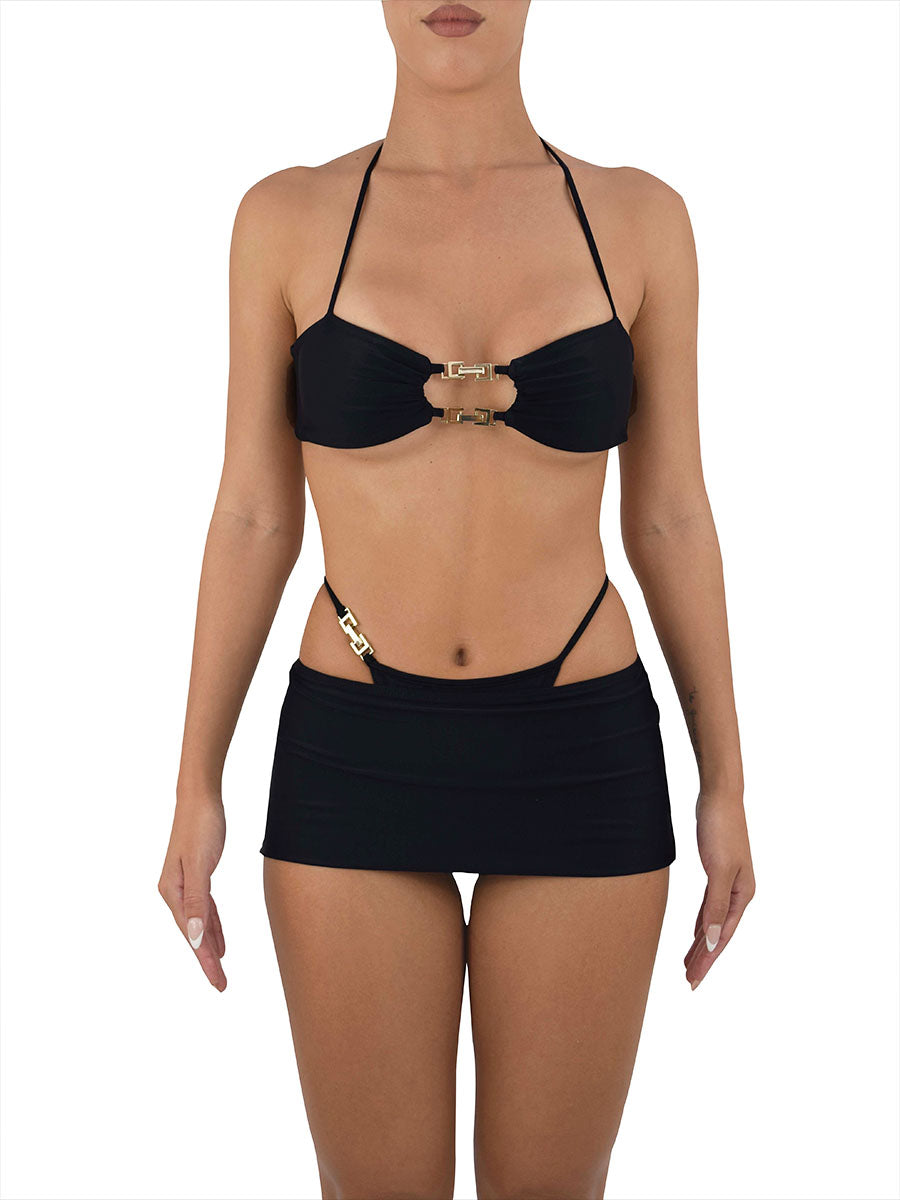 ELEKTRA MINI SKIRT | NERO Bikini Bottom Heart of Sun