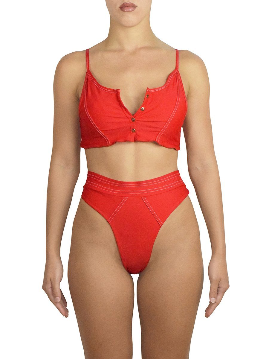 KNOCKOUT BIKINI BOTTOM | CHERRY Bikini Bottom Heart Of Sun Swim