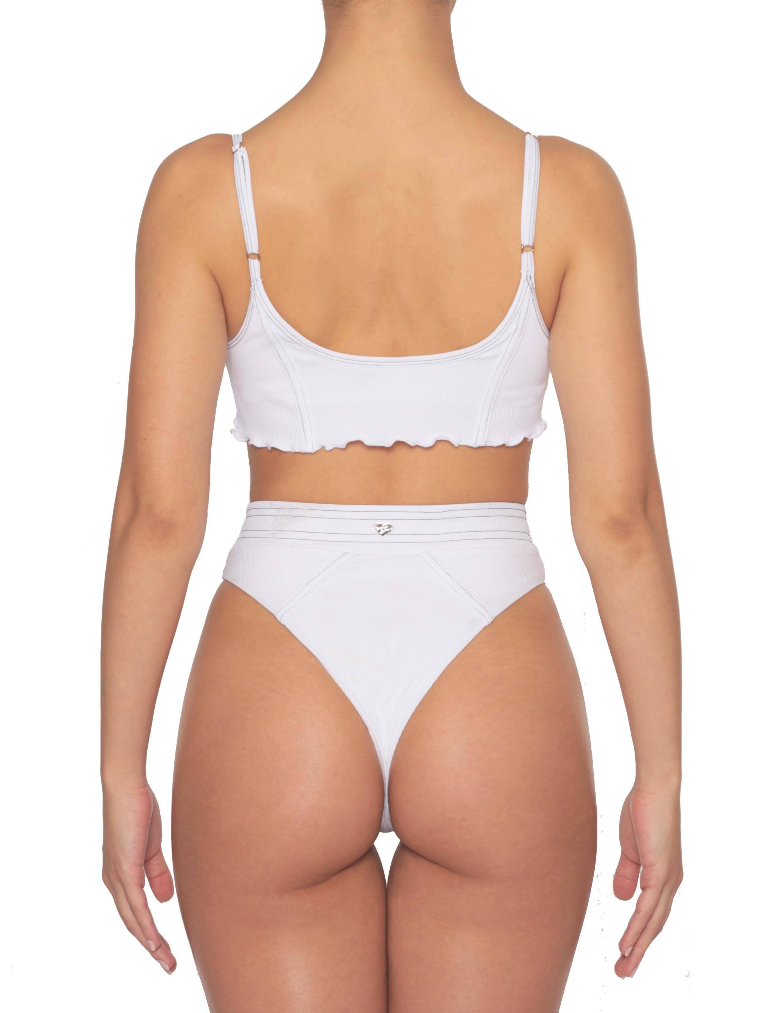 KNOCKOUT RIBBED BIKINI BOTTOM | MILK Bikini Bottom Heart Of Sun Swim