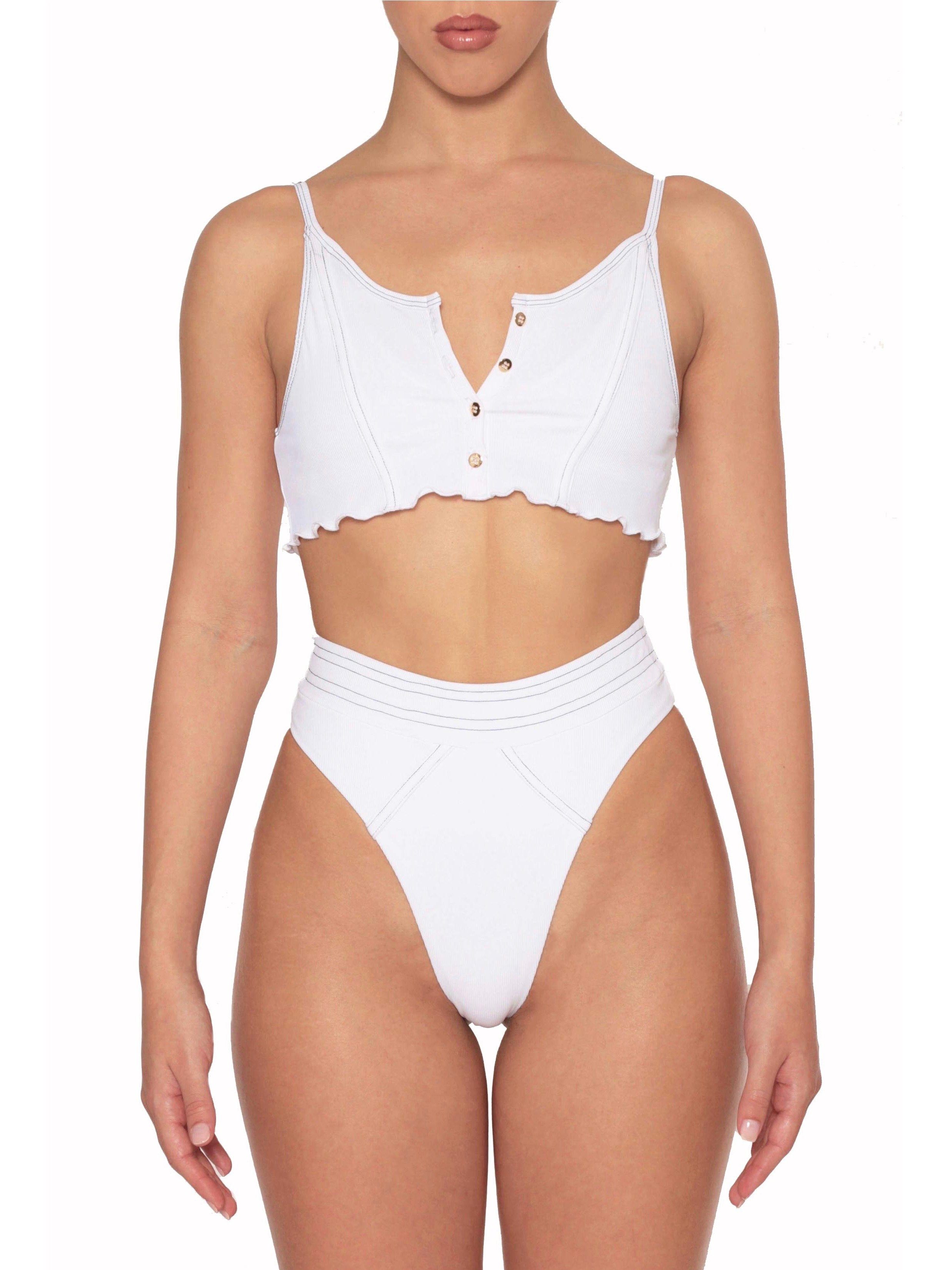 KNOCKOUT RIBBED BIKINI BOTTOM | MILK Bikini Bottom Heart Of Sun Swim