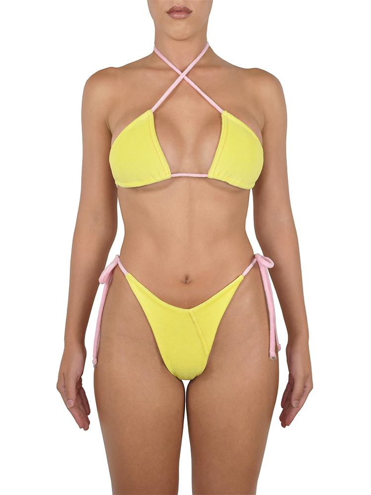 MARTINI TERRY BIKINI TOP | LEMON Bikini Top Heart Of Sun Swim