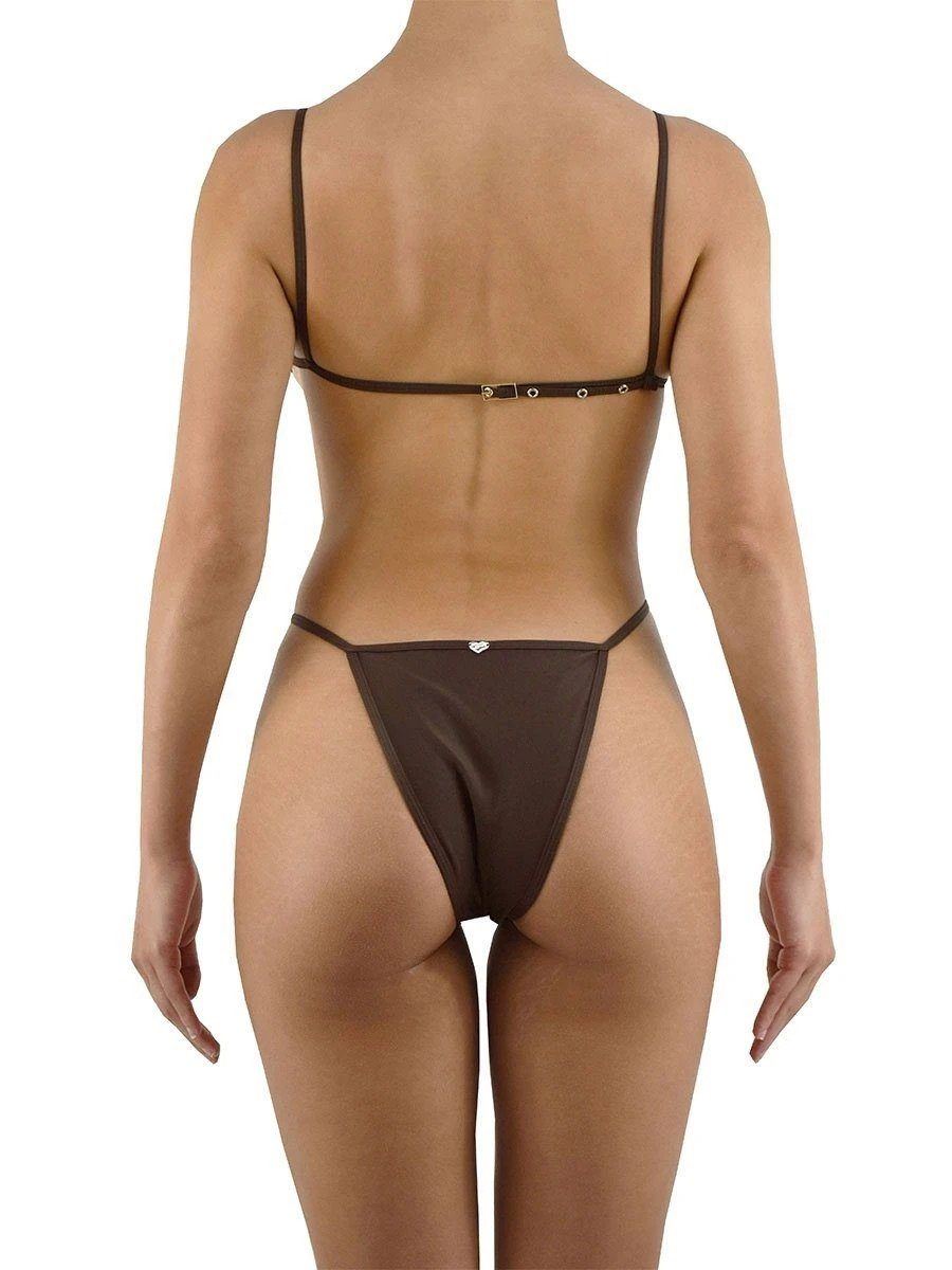 NAOMI BIKINI TOP | CHOCOLATE Bikini Top Heart Of Sun Swim