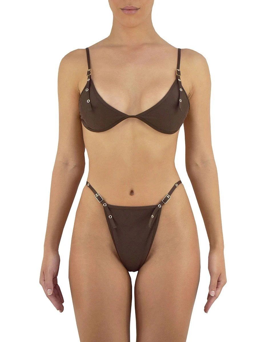 NAOMI BIKINI TOP | CHOCOLATE Bikini Top Heart Of Sun Swim