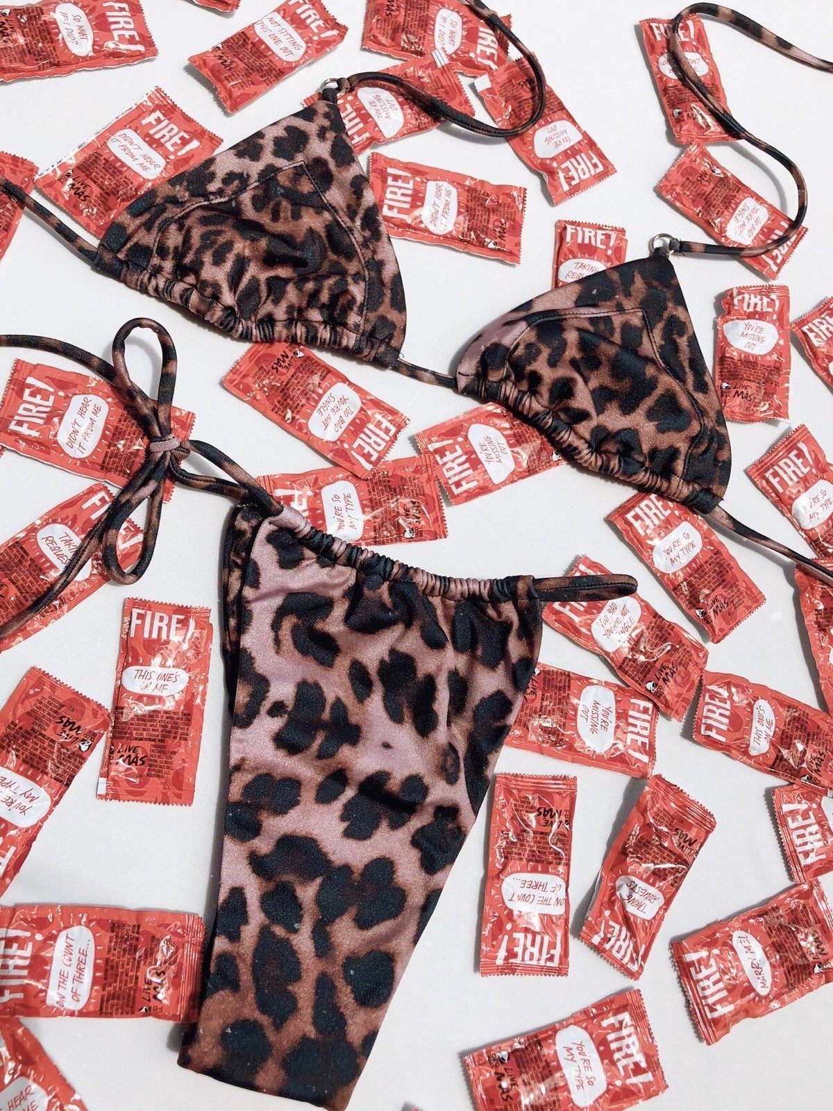 SWEPT AWAY BIKINI BOTTOM | LEOPARD Bikini Bottom Heart Of Sun Swim