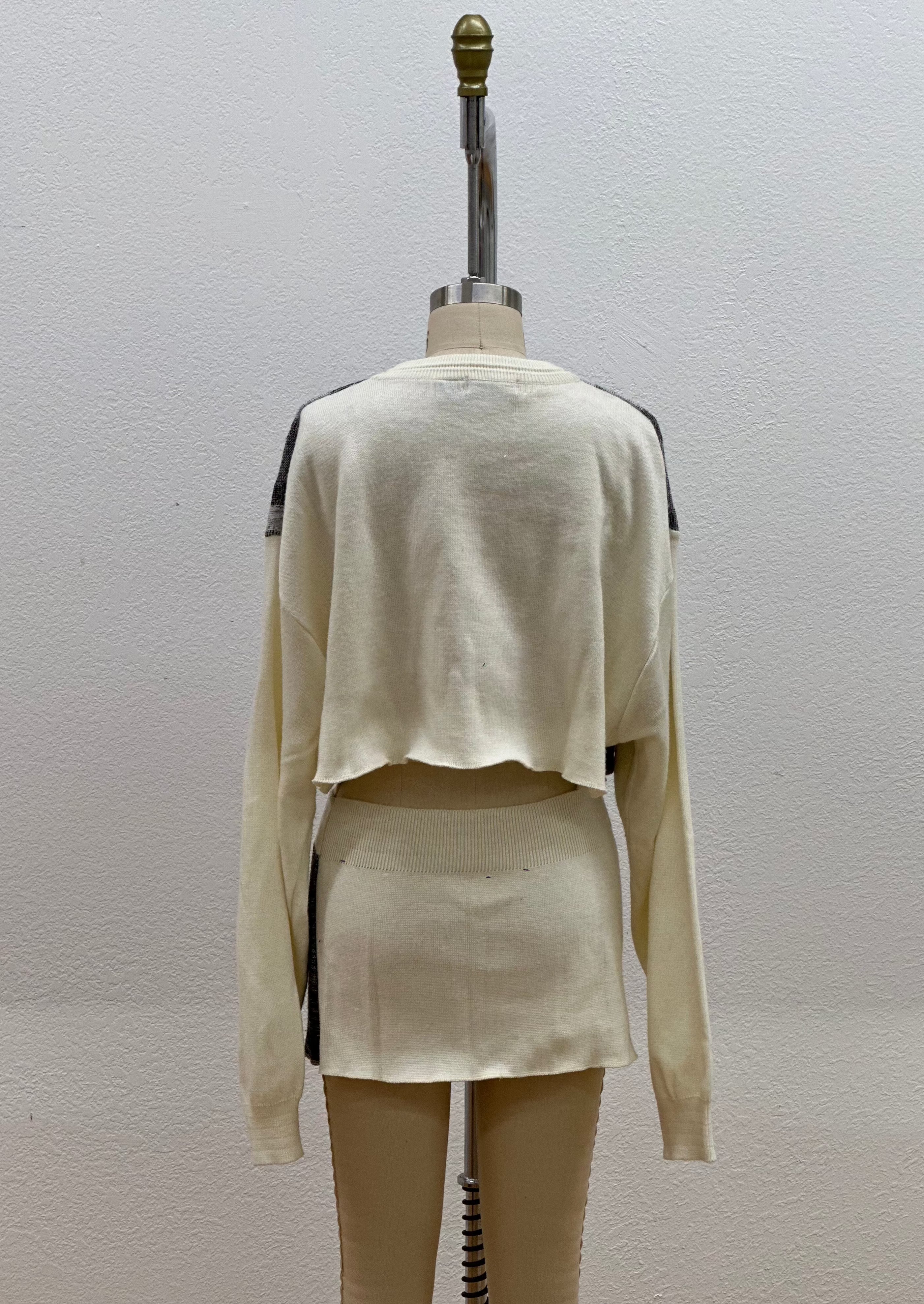MULTI-COLOR SWEATER SET | GREY