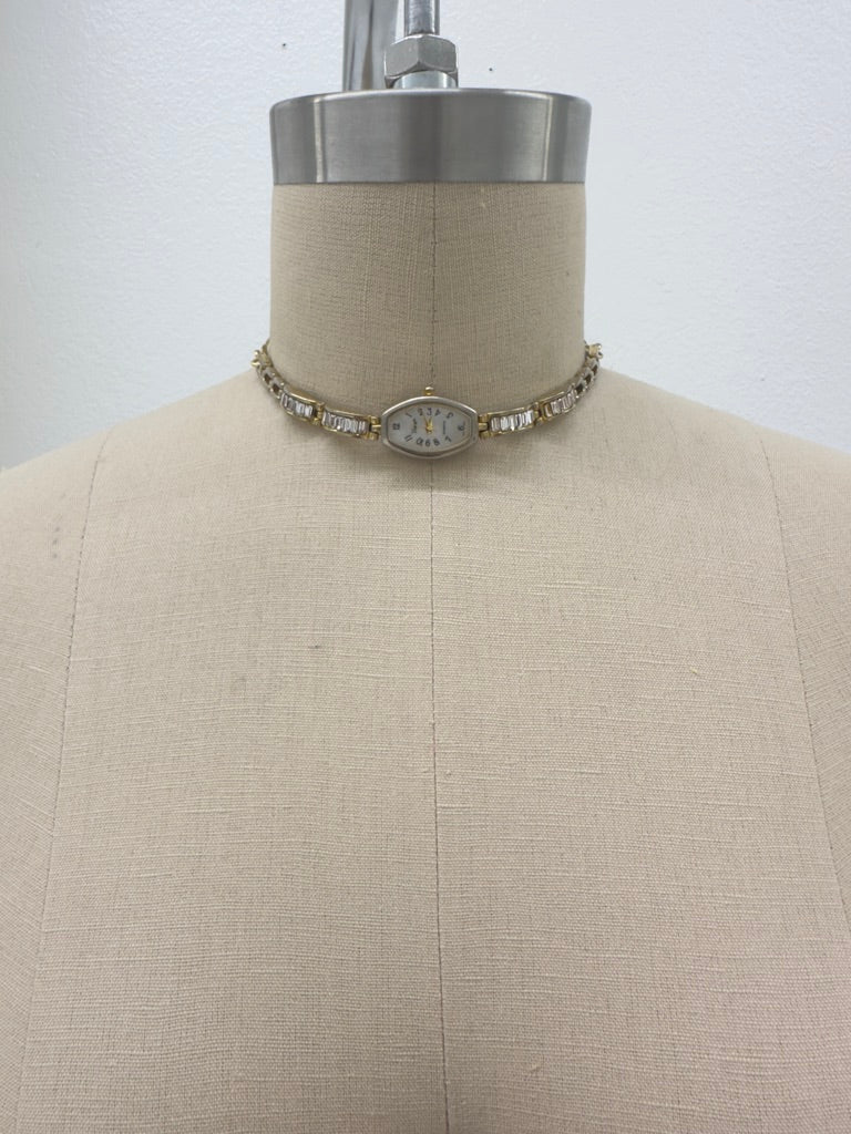 GOLD PEARL FACE WATCH | REWORK NECKLACE