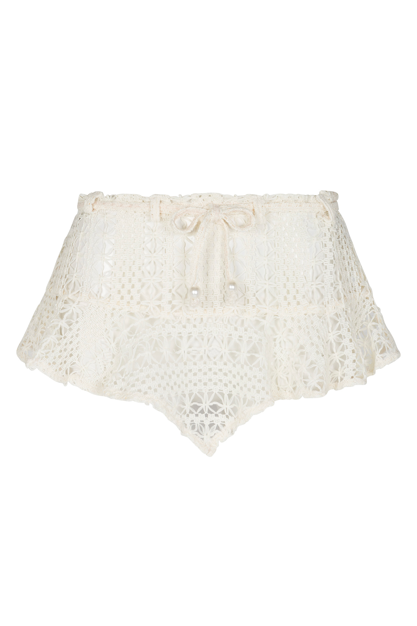 Chica Mini Skirt | Beige Crochet