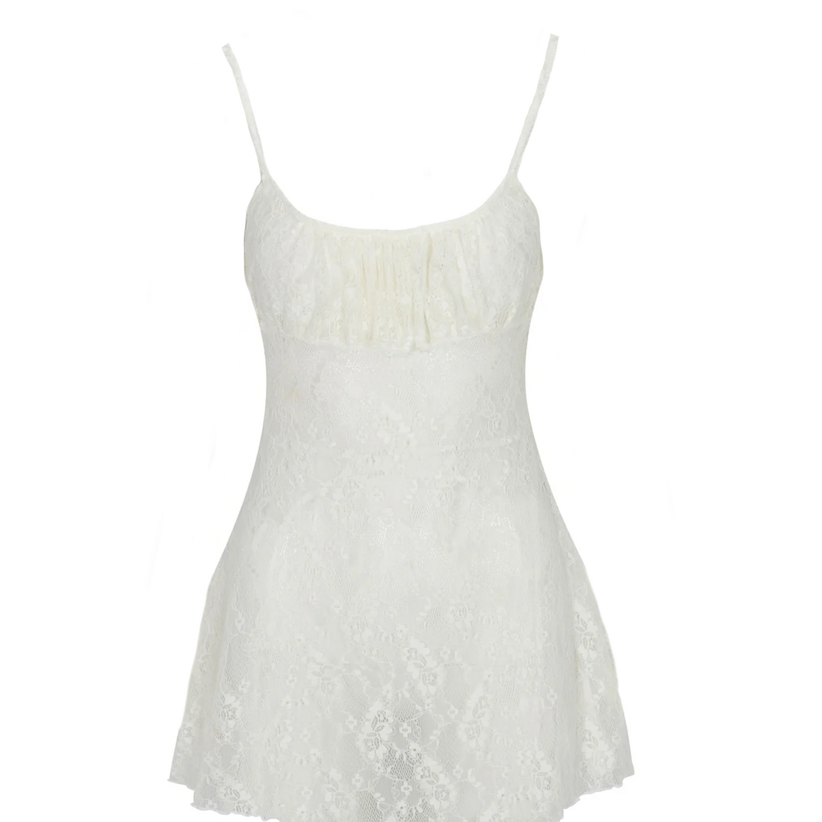 Bisou Babydoll Dress  Ivory Lace