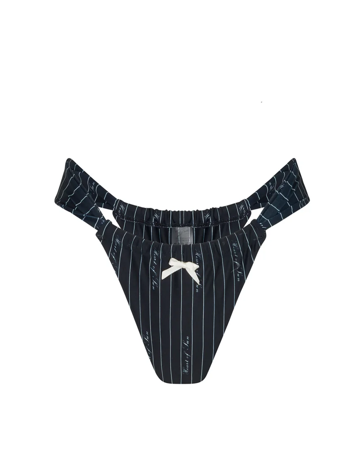 Le Soliel Skimpy Bikini Bottom | Pinstripe