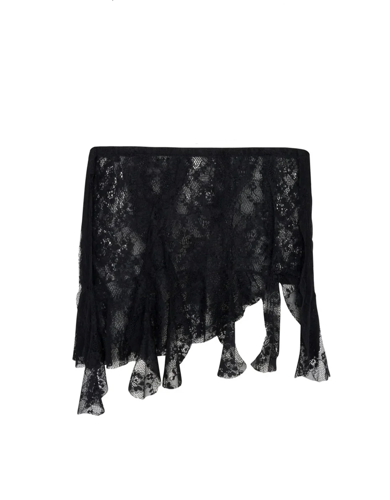 Chérie Asymmetrical Mini Skirt │ Black Lace