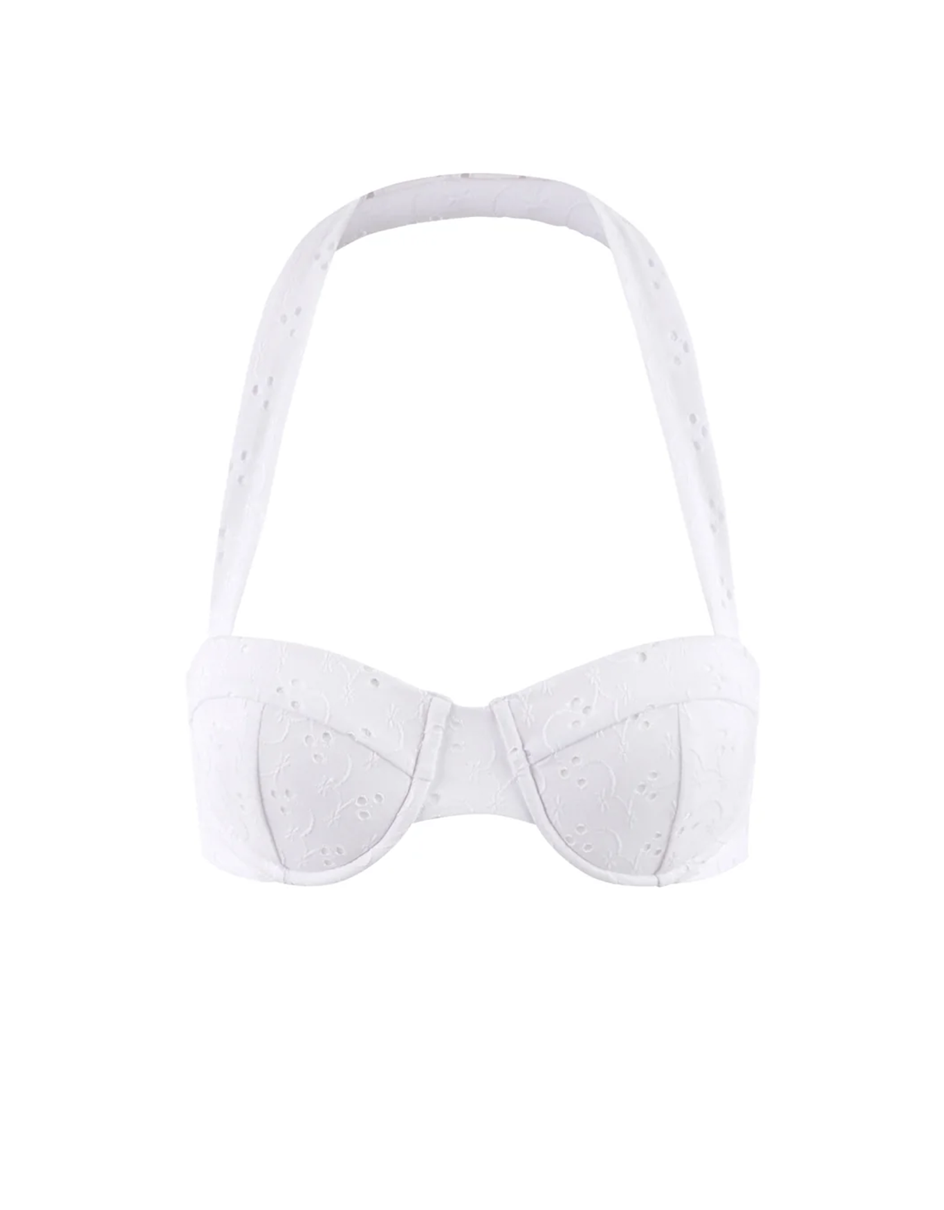 Priscilla Underwire Bikini Top | Milk Eyelet