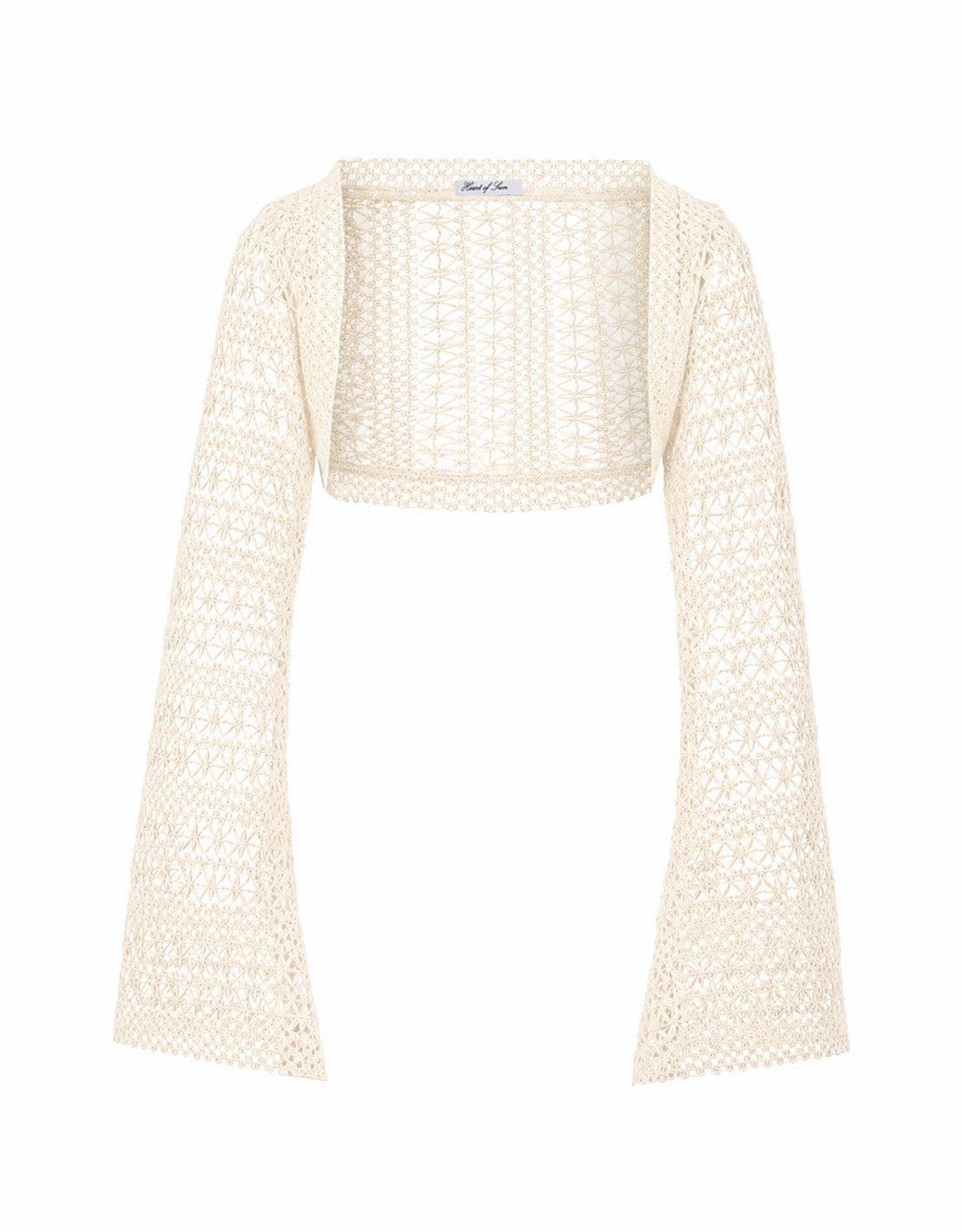 Chica Bell-Sleeved Bolero | Beige Crochet