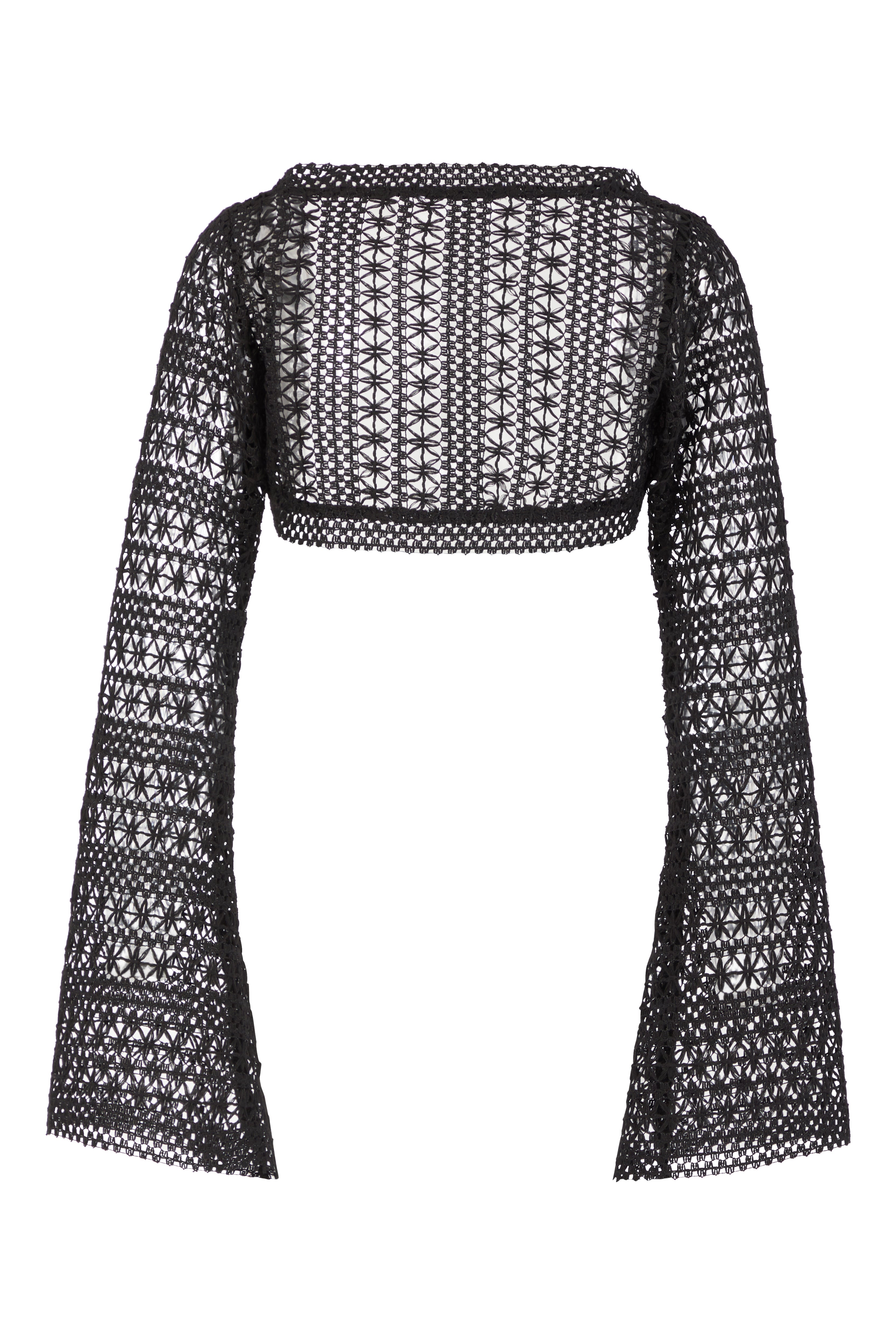 Chica Bell-Sleeved Bolero | Noir Crochet