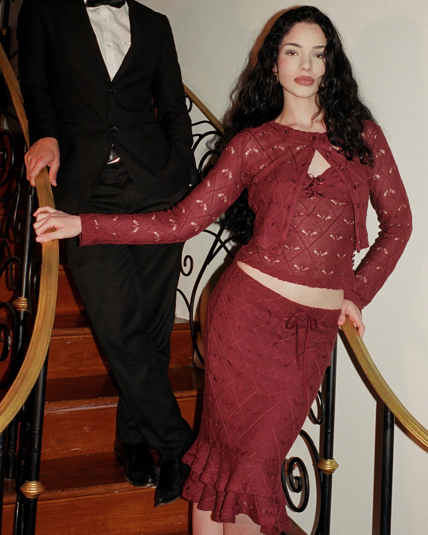 Valetta Midi Skirt | Rose Knit