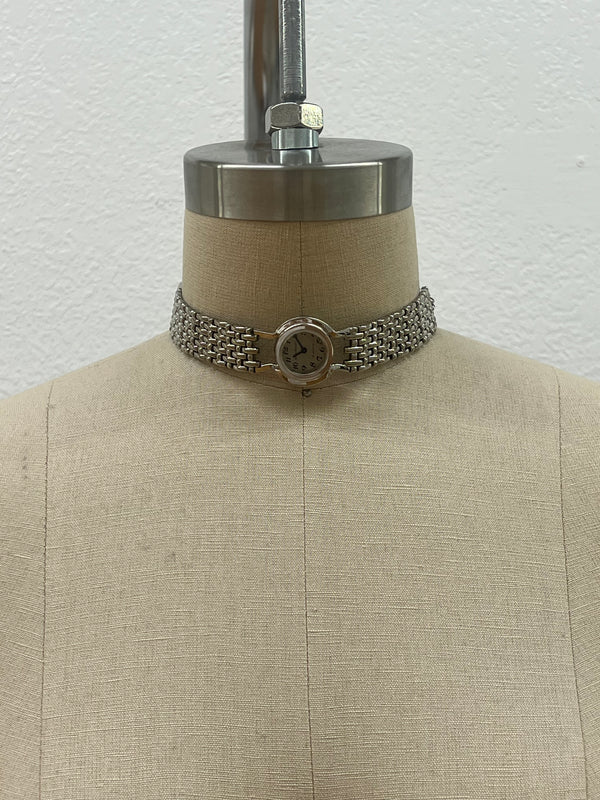 SILVER WEAVED ROUND FACE | REWORK NECKLACE