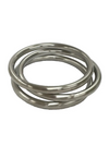Eden Bangle Set | Flat Silver