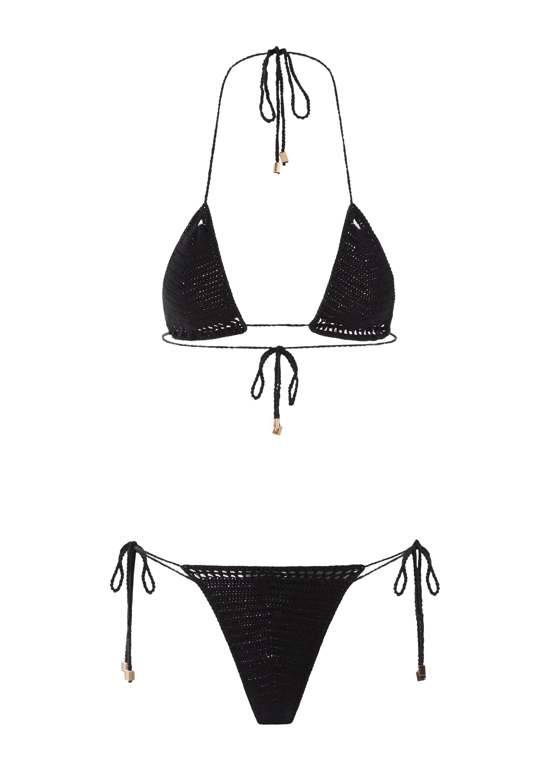 Sol Triangle Bikini Top | Noir Crochet