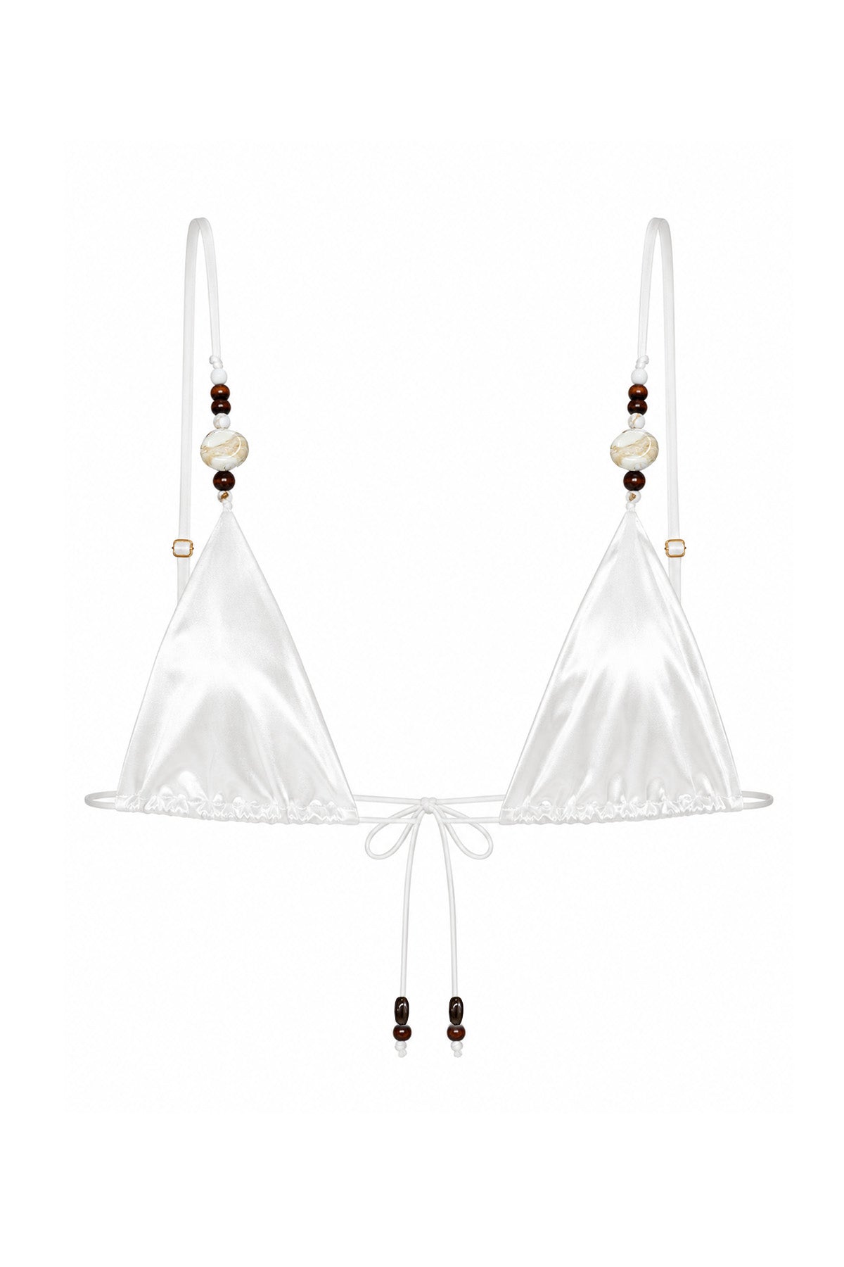Soleil Triangle Bikini Top | White
