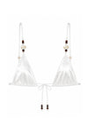 Soleil Triangle Bikini Top | White