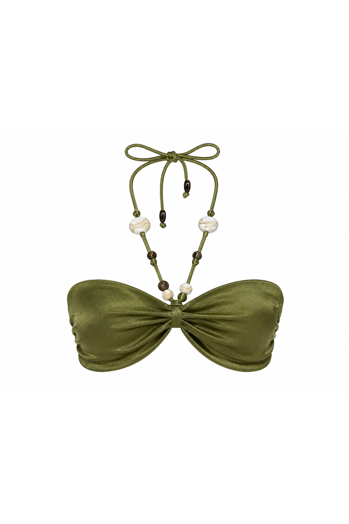Vela Halter Bikini Top | Olive