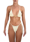 Sol Bikini Bottom | Beige Crochet