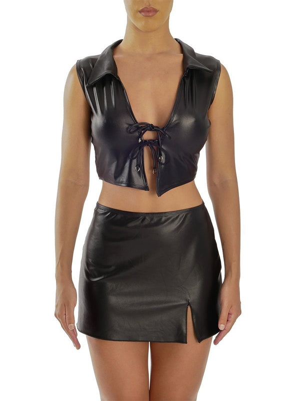 AMORE SKIRT | JET BLACK SATIN Coverup Heart Of Sun 