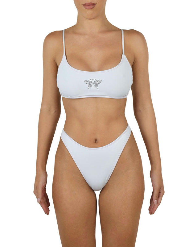 BABYGIRL RIBBED BIKINI BOTTOM | WHITE Bikini Bottom Heart Of Sun Swim 
