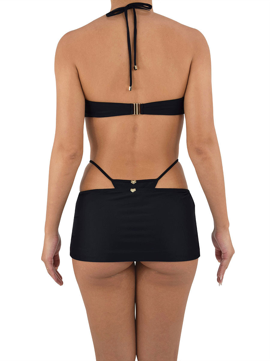 ELEKTRA MINI SKIRT | NERO Bikini Bottom Heart of Sun 