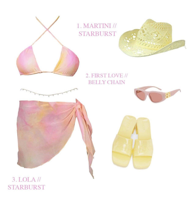 MARTINI BIKINI TOP | STARBURST Bikini Top Heart Of Sun Swim 