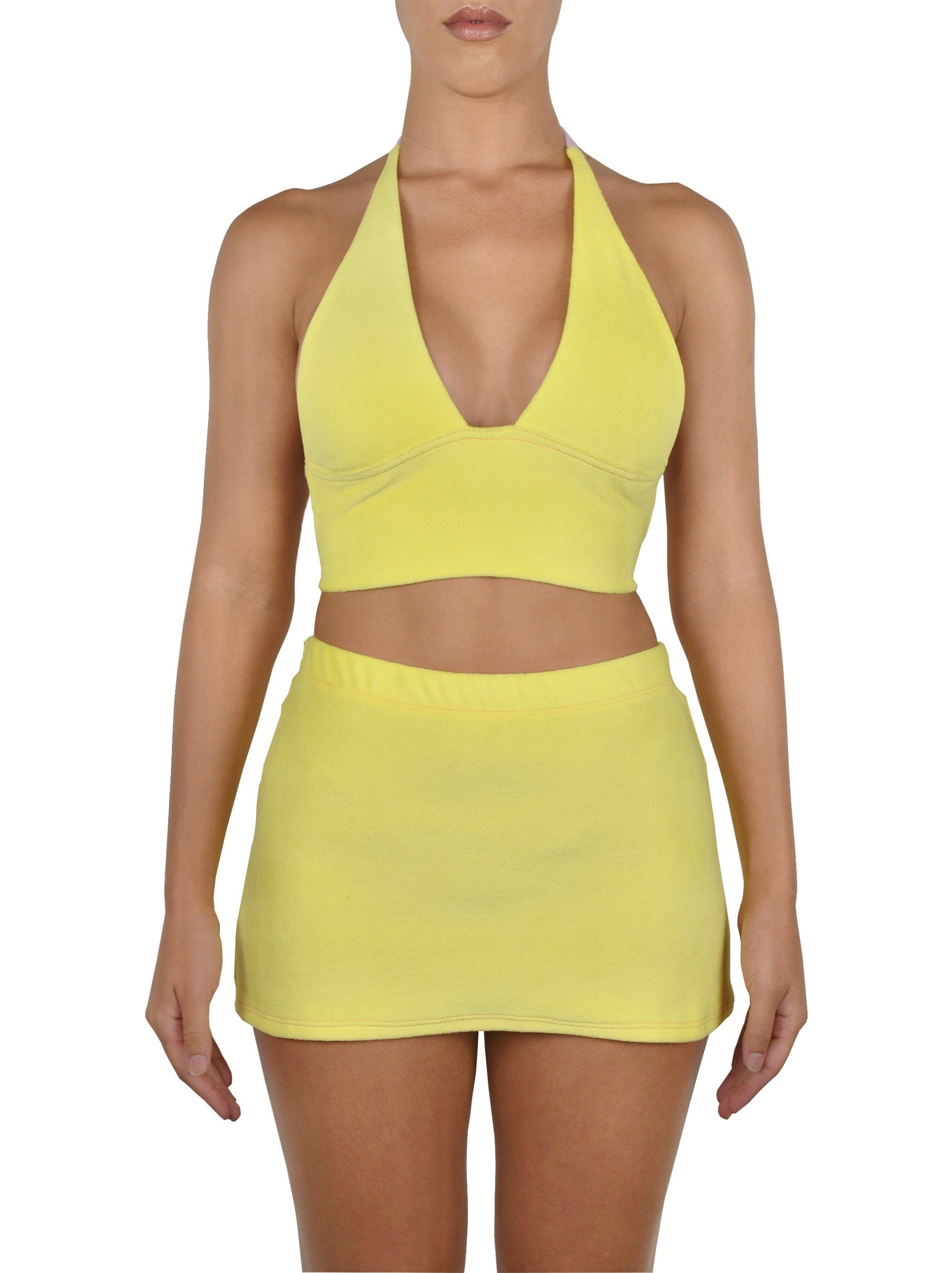 MIMI TERRY HALTER TOP | LEMON Coverup Heart Of Sun Swim 
