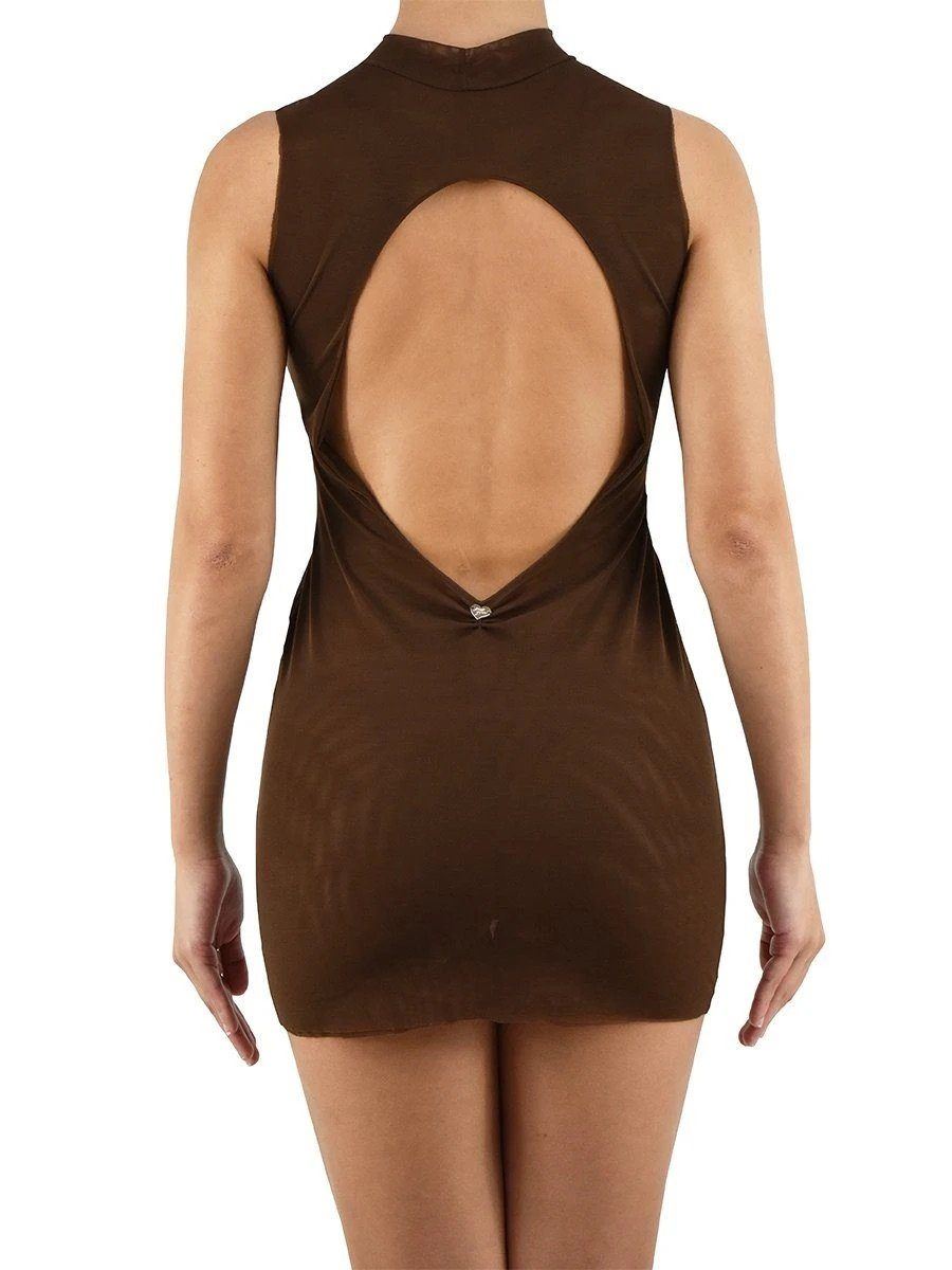 TYRA MESH DRESS | CHOCOLATE Coverup Heart Of Sun Swim 